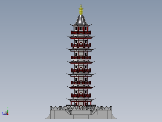 七层宝塔缩略图
