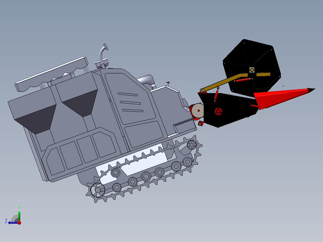 乘坐式小麦收割机三维SW2013无参++CAD+说明书