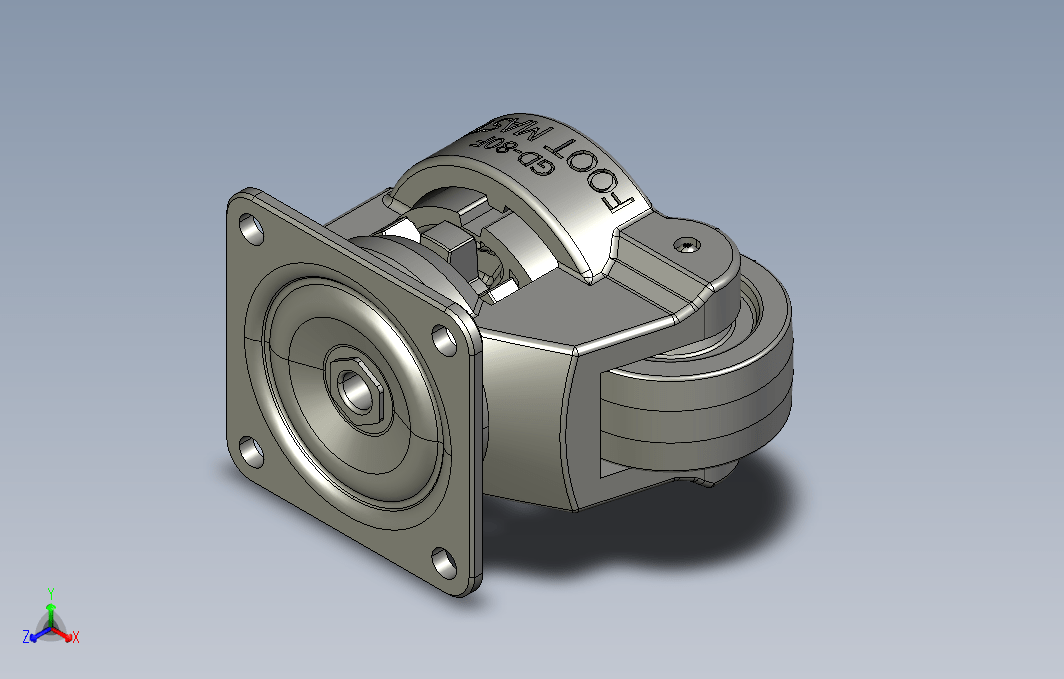 GD-80F福马脚轮3D模型STP