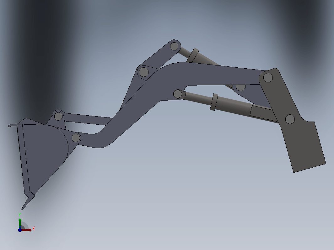 ZL50装载机工作装置设计三维SW2021带参+CAD+说明书