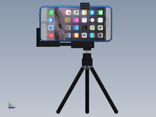 带iPhone的三脚架缩略图