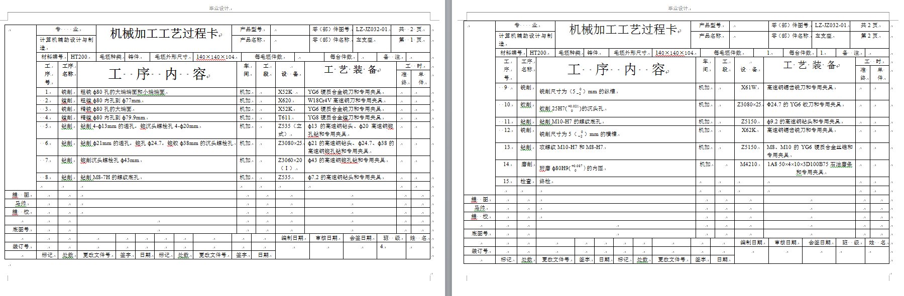 工艺夹具-左支座零件工艺规程钻孔夹具设计+说明书