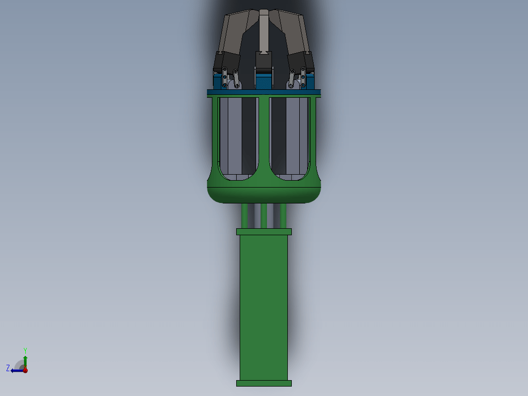 液压 6 爪夹持器机构