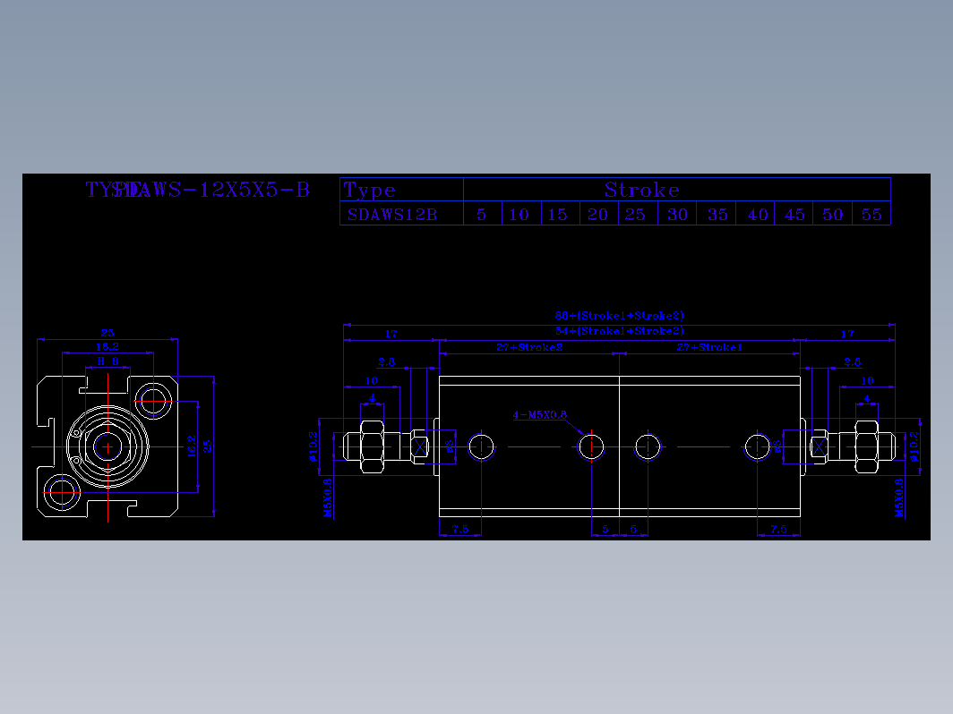 SDA气缸 83-SDAW-12-SW