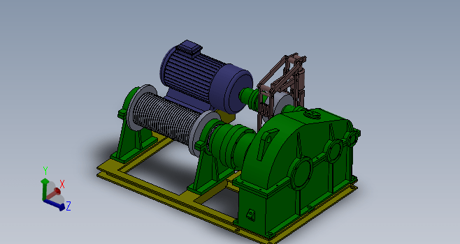 5T单梁桥式起重机卷扬机构设计三维SW2014带参+CAD+说明