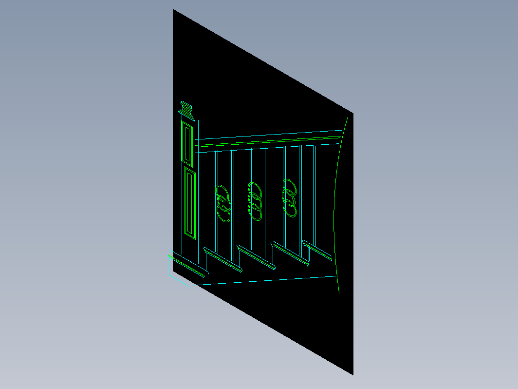 CAD室内设计施工-楼梯 FH10A001