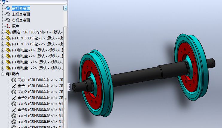 CRH380动车组轮对模型（原创）
