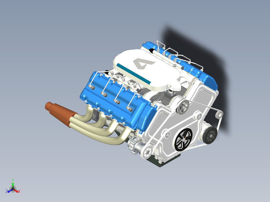 发动机 engine-593 V8