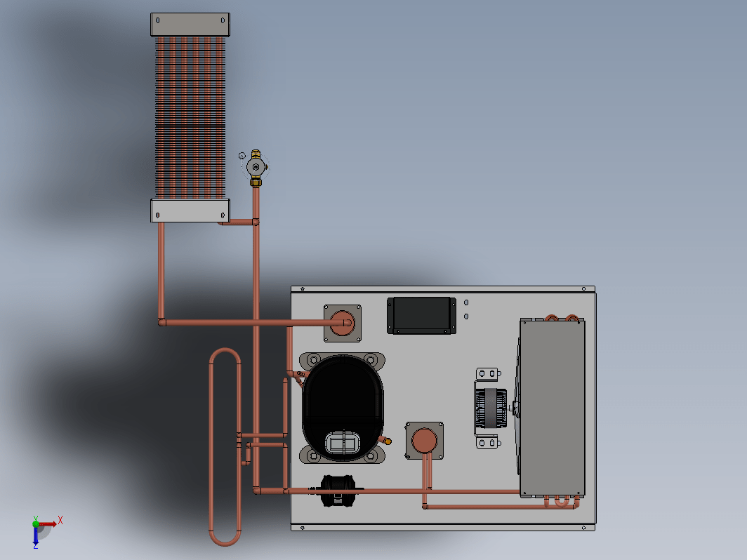 3-4 HP 压缩机组的制冷系统