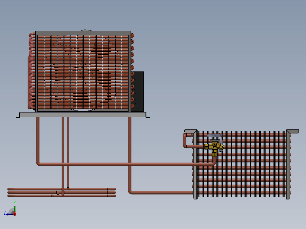 3-4 HP 压缩机组的制冷系统