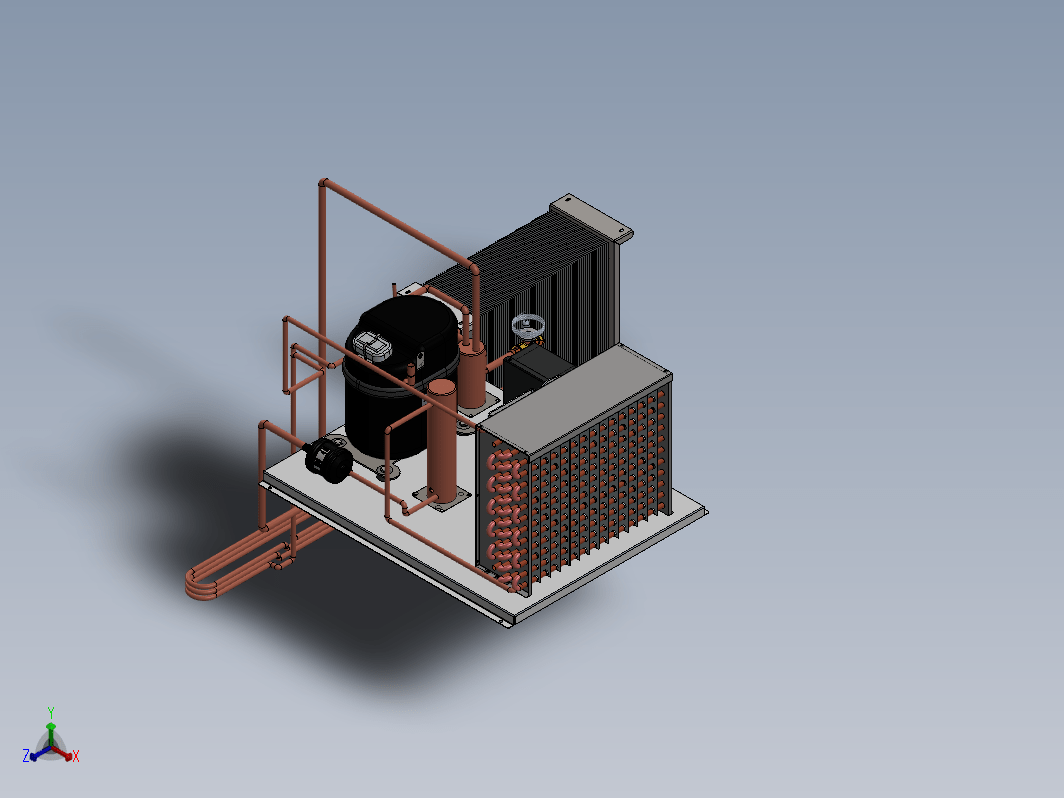 3-4 HP 压缩机组的制冷系统