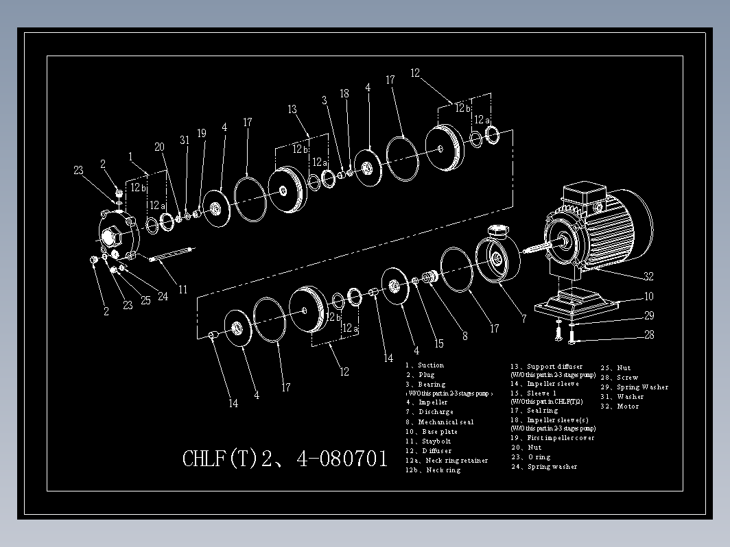 水泵 图纸南方水泵选型CAD