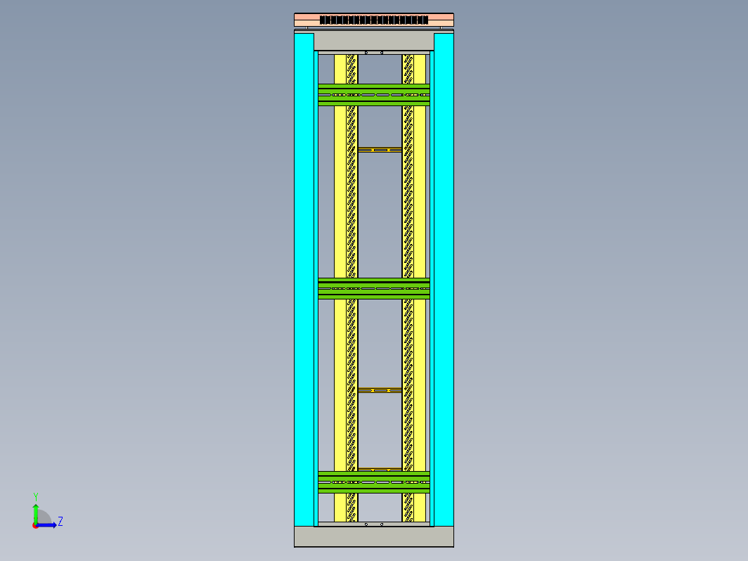 通用机柜柜体详细模型（可直接出图生产）