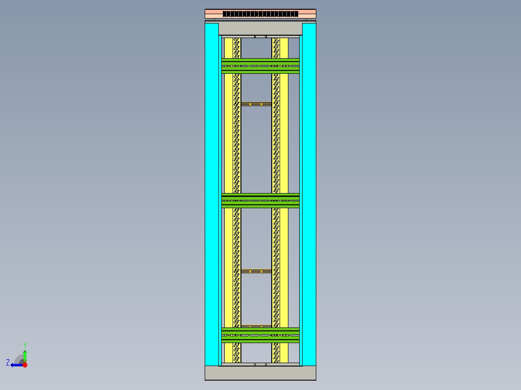 通用机柜柜体详细模型（可直接出图生产）