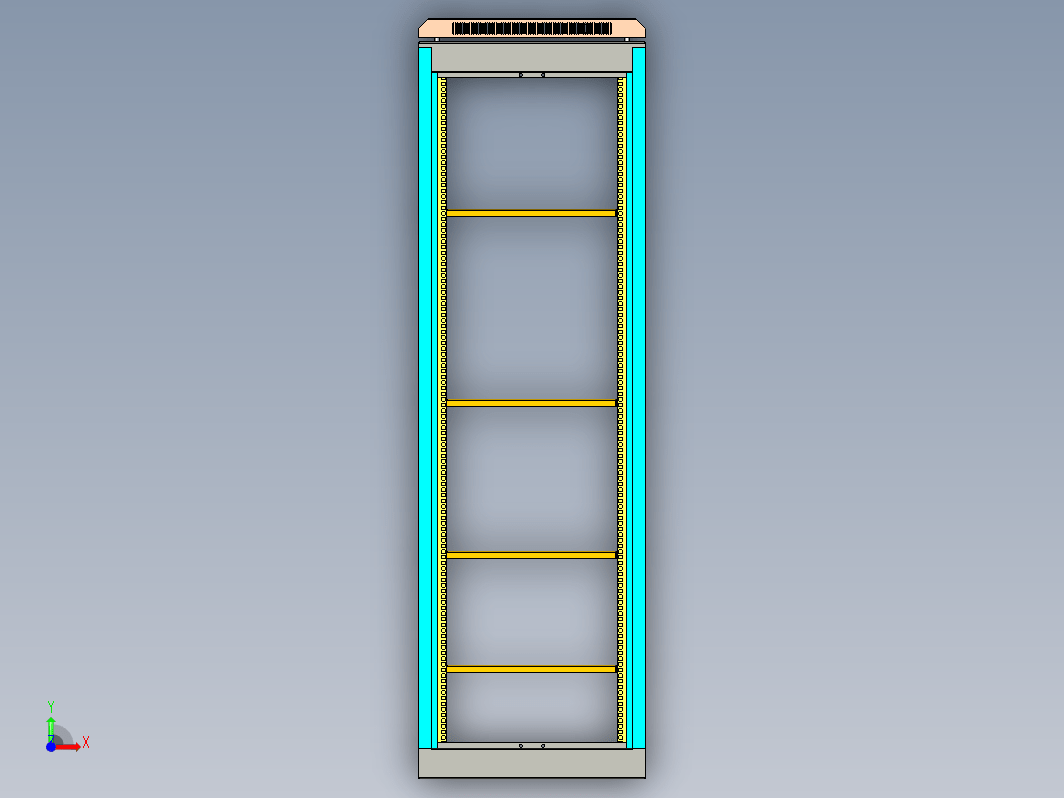 通用机柜柜体详细模型（可直接出图生产）