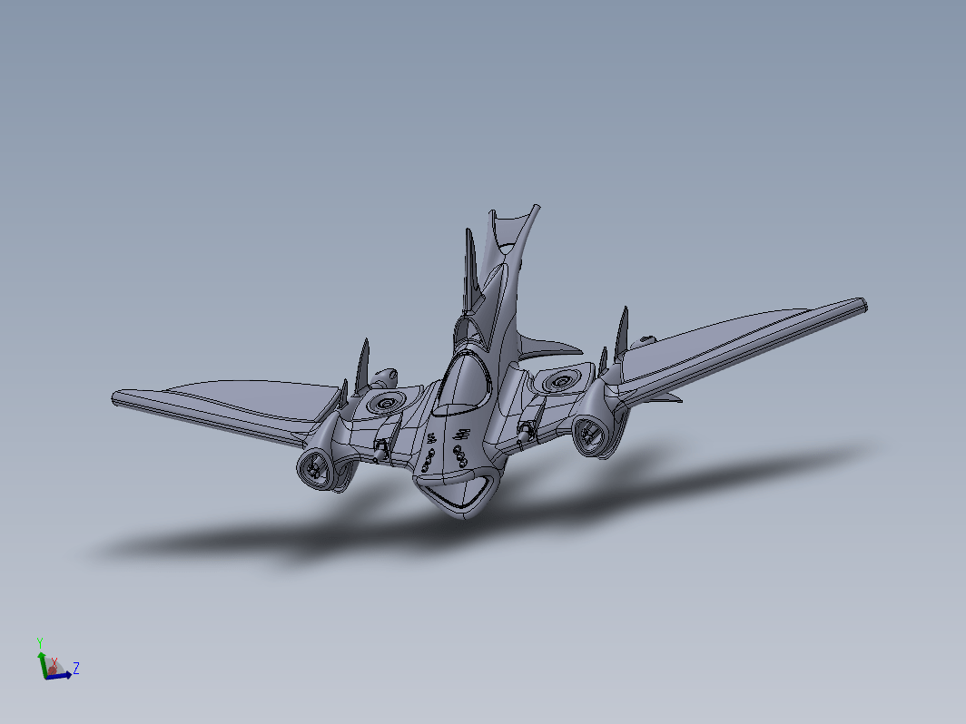 鲨鱼造型喷气式飞机 飞行器造型