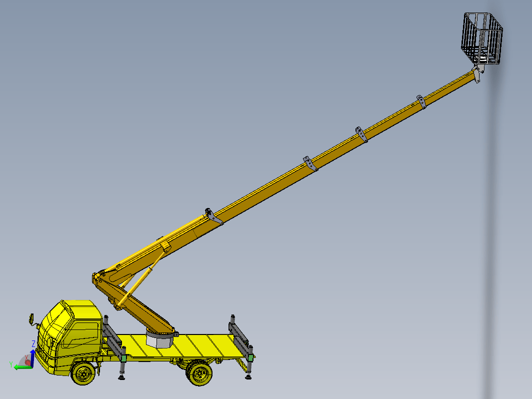 高空作业车三维SW2023带参