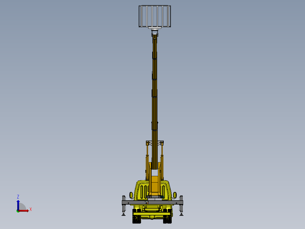 高空作业车三维SW2023带参