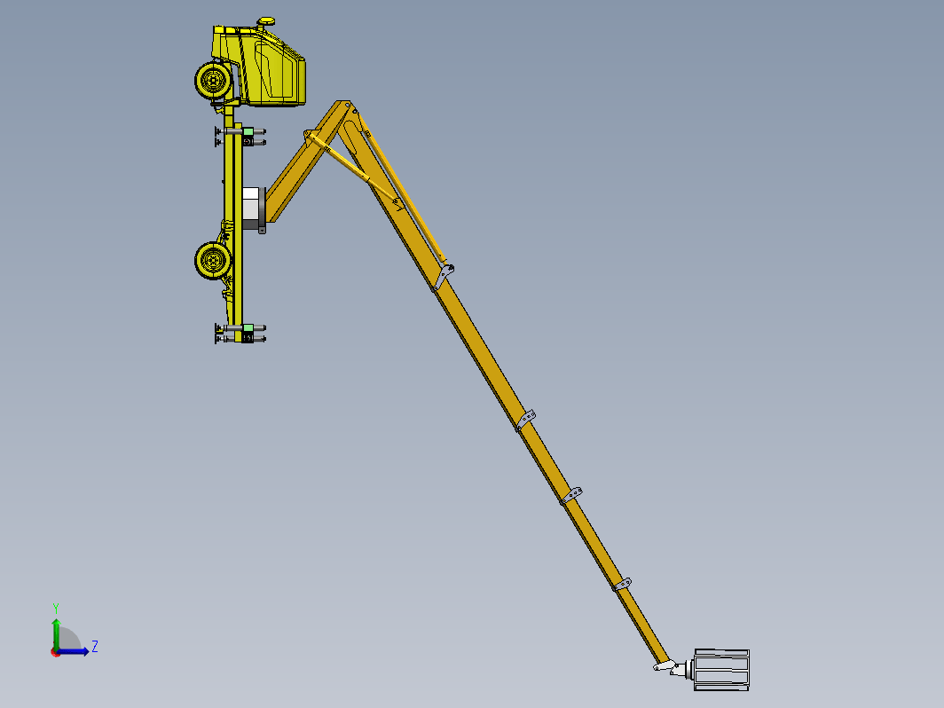 高空作业车三维SW2023带参