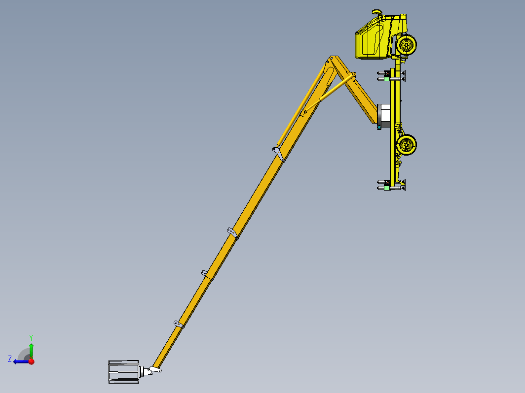 高空作业车三维SW2023带参