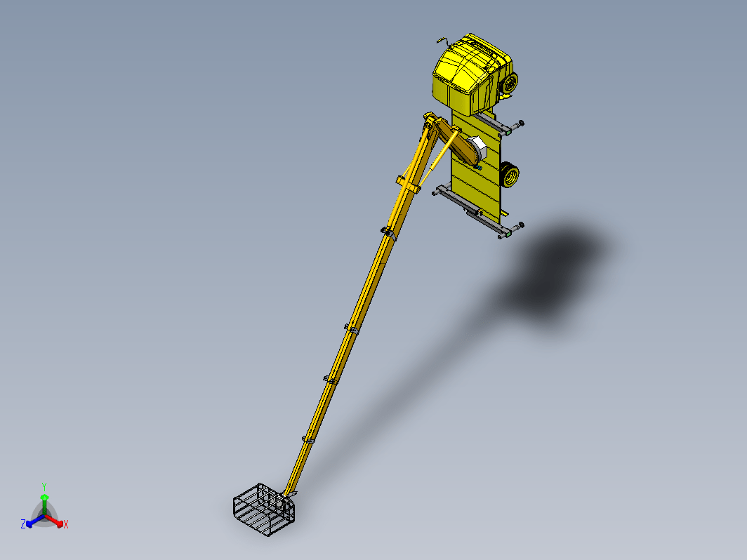 高空作业车三维SW2023带参