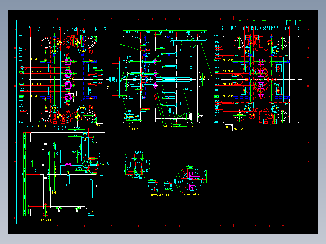 模具设计-前模行位