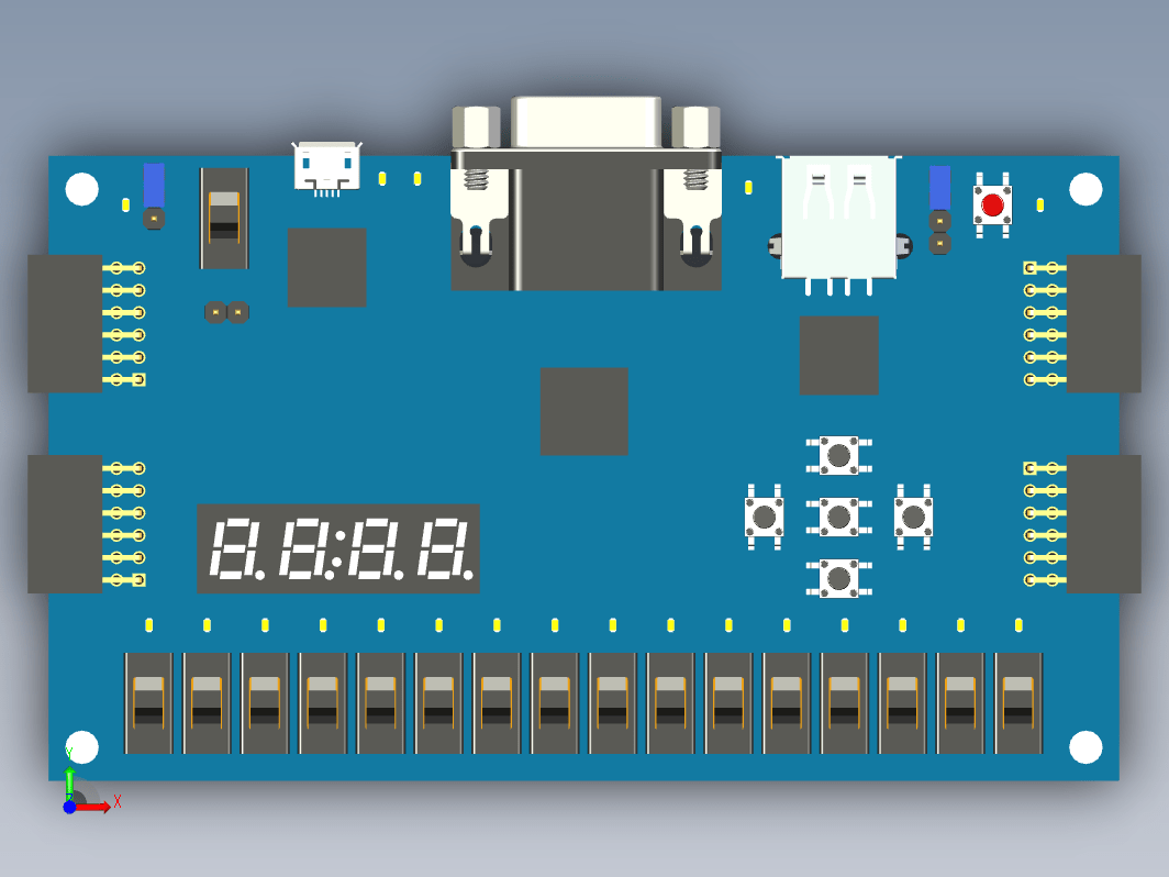 电路板 主板 digilent-basys3-xilinx-artix-7-fpga-trainer-board-1 2 STP