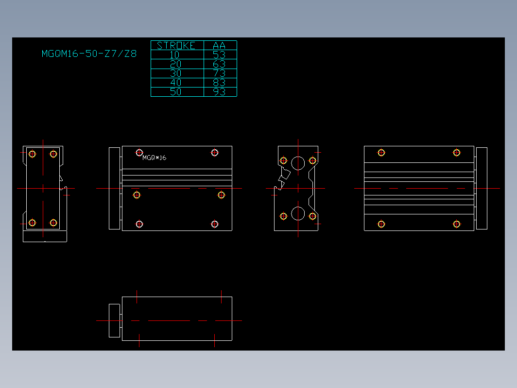 气缸 mgq16