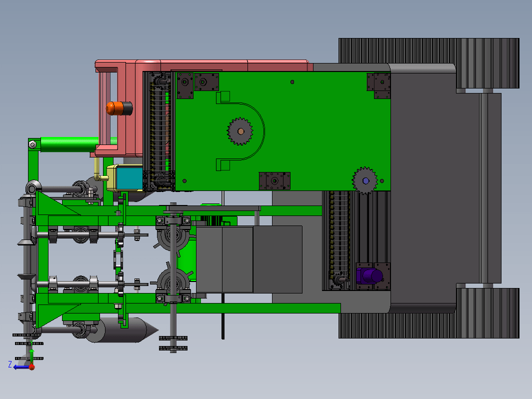 联合花生收获机三维SW2016带参+CAD+说明书