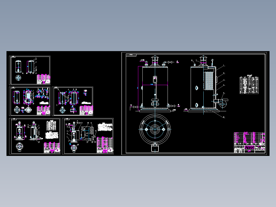 燃油热水锅炉图纸
