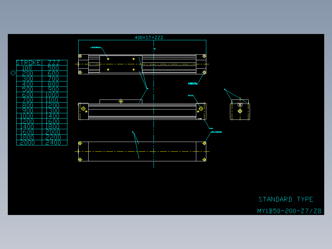 气缸 my1b50