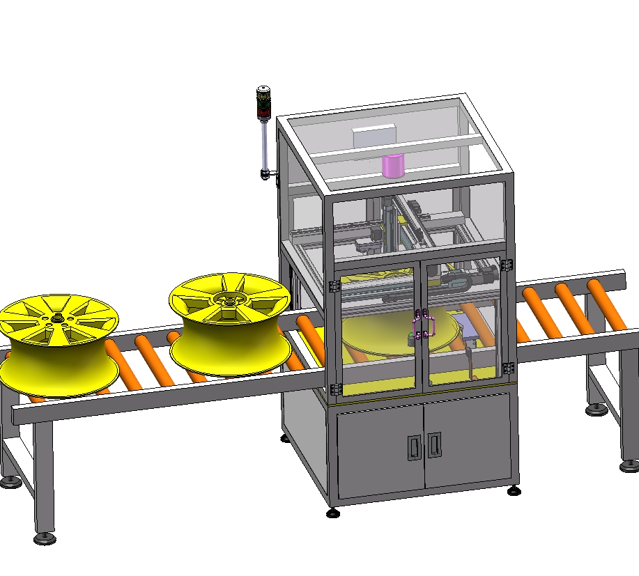 汽车轮毂检测线三维SW2018带参