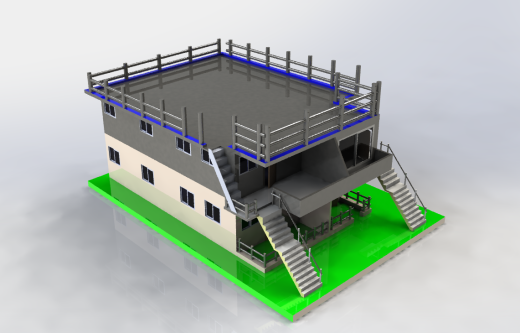 3d House plan二层别墅
