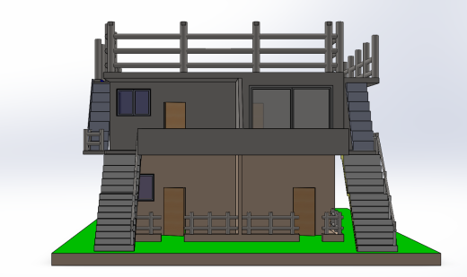 3d House plan二层别墅缩略图