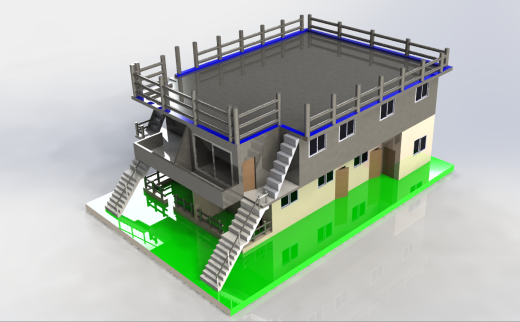 3d House plan二层别墅缩略图