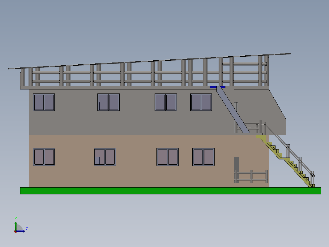 3d House plan二层别墅