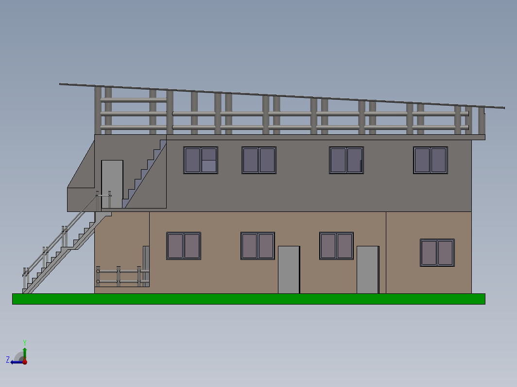 3d House plan二层别墅