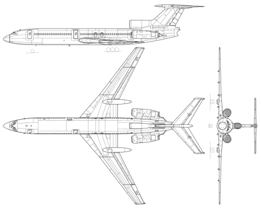 TU 154 图-154客机造型