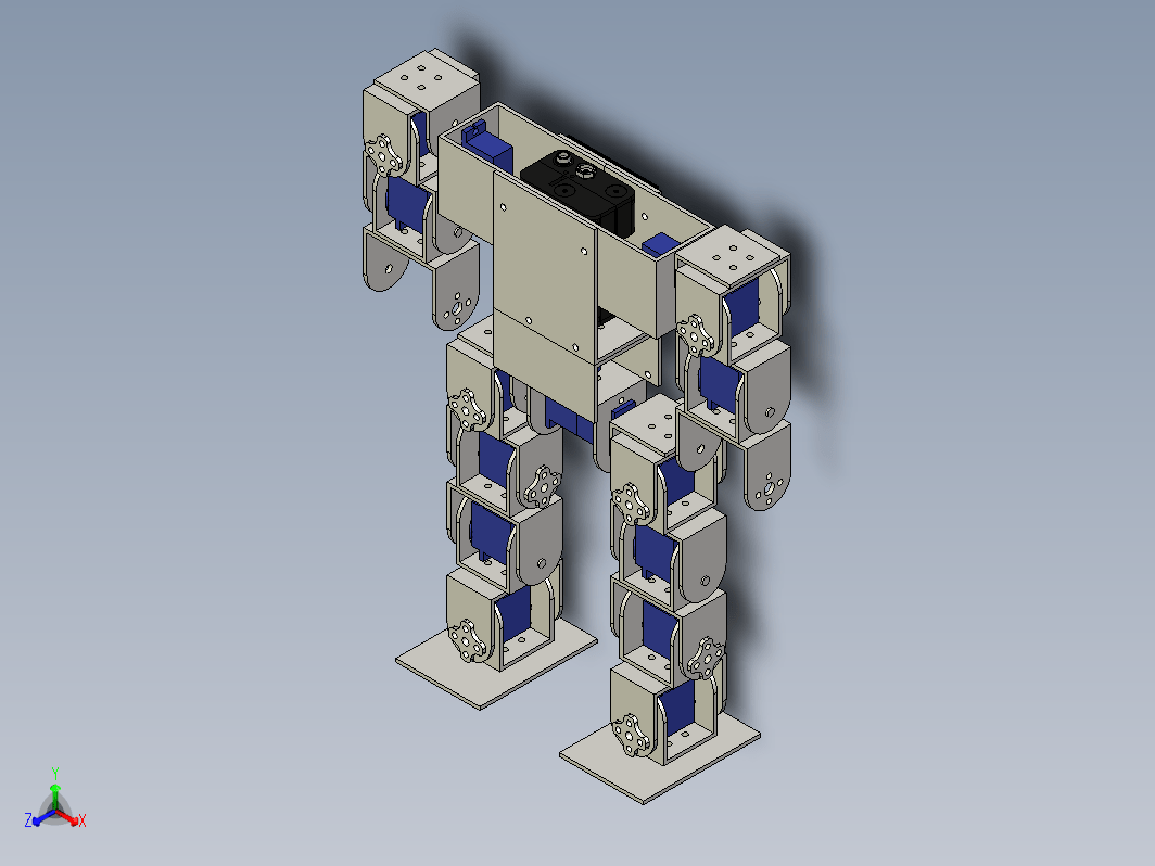 SG90两足机器人简易结构