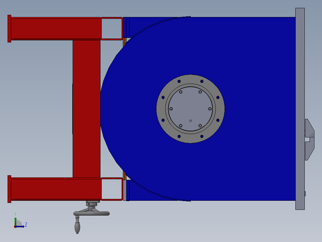 双螺旋带卧式搅拌机3D