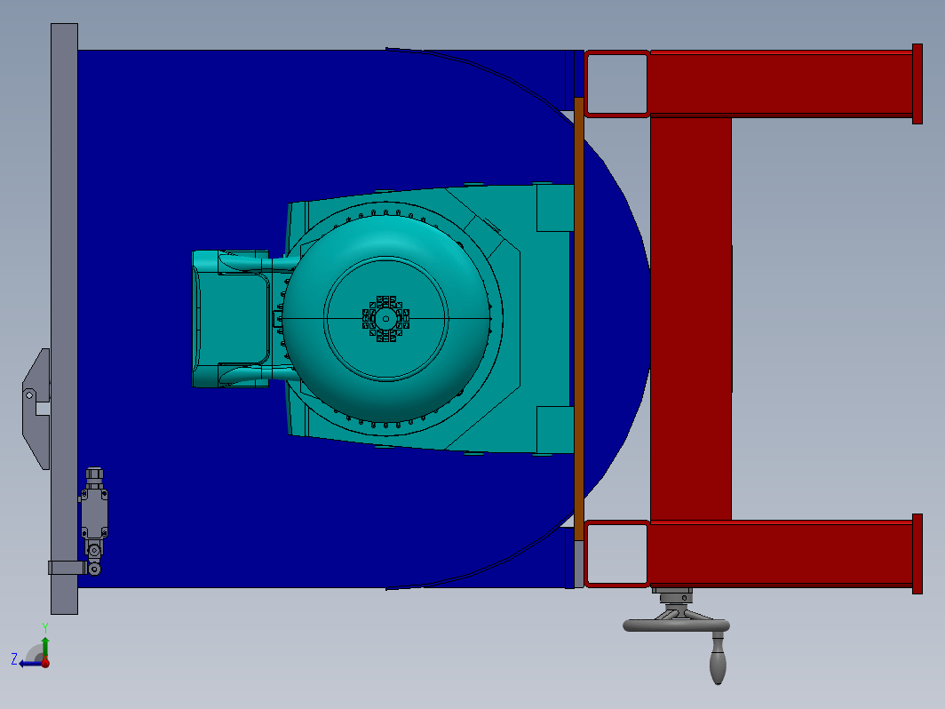 双螺旋带卧式搅拌机3D