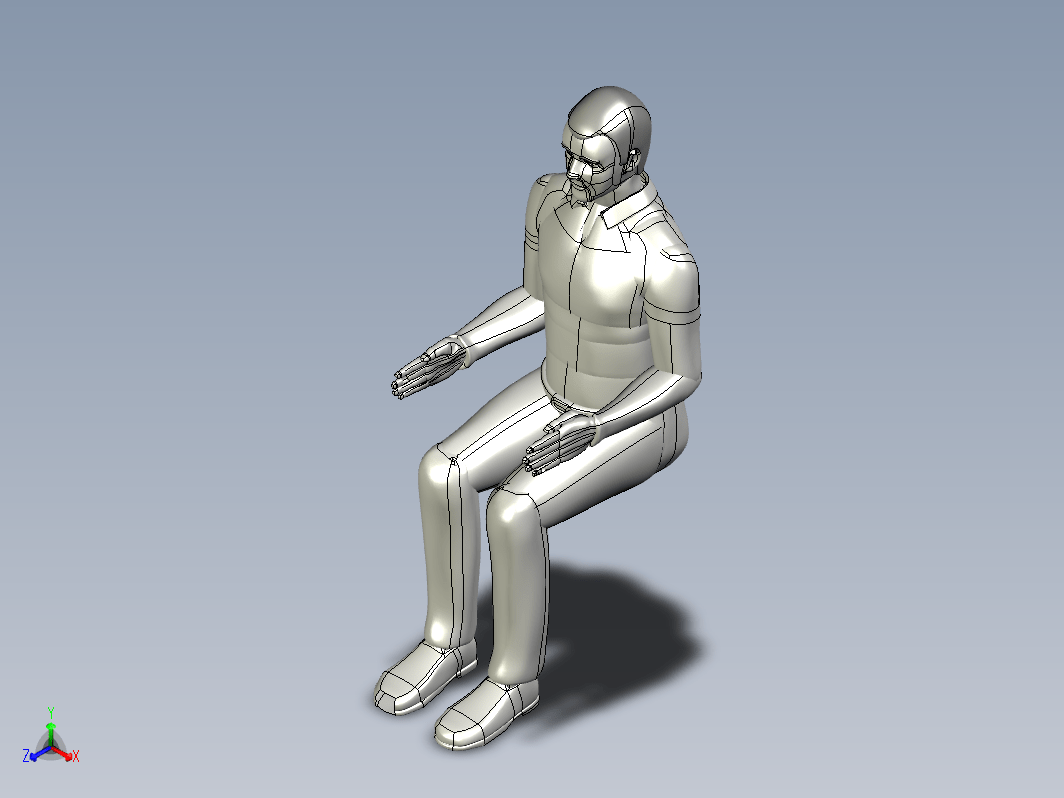人物模型-人物男-坐
