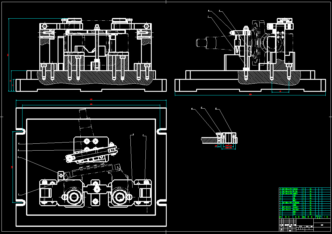 转向节钻夹具图+CAD+说明书