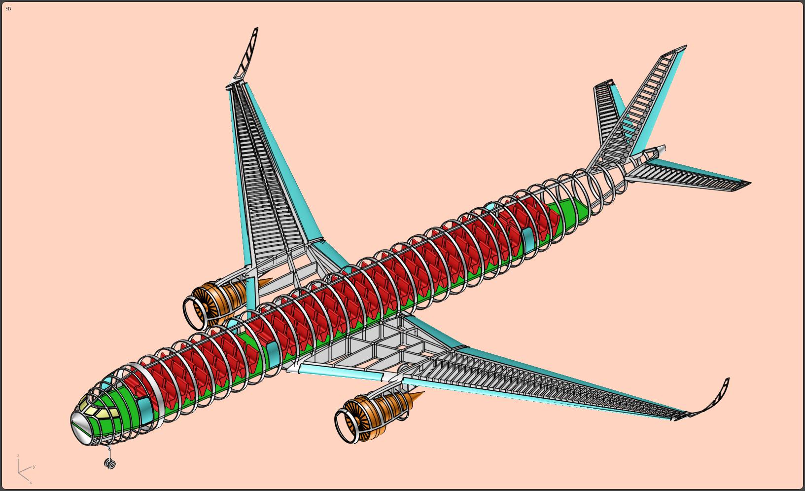 空中客车 A350-900 客机实体装配模型