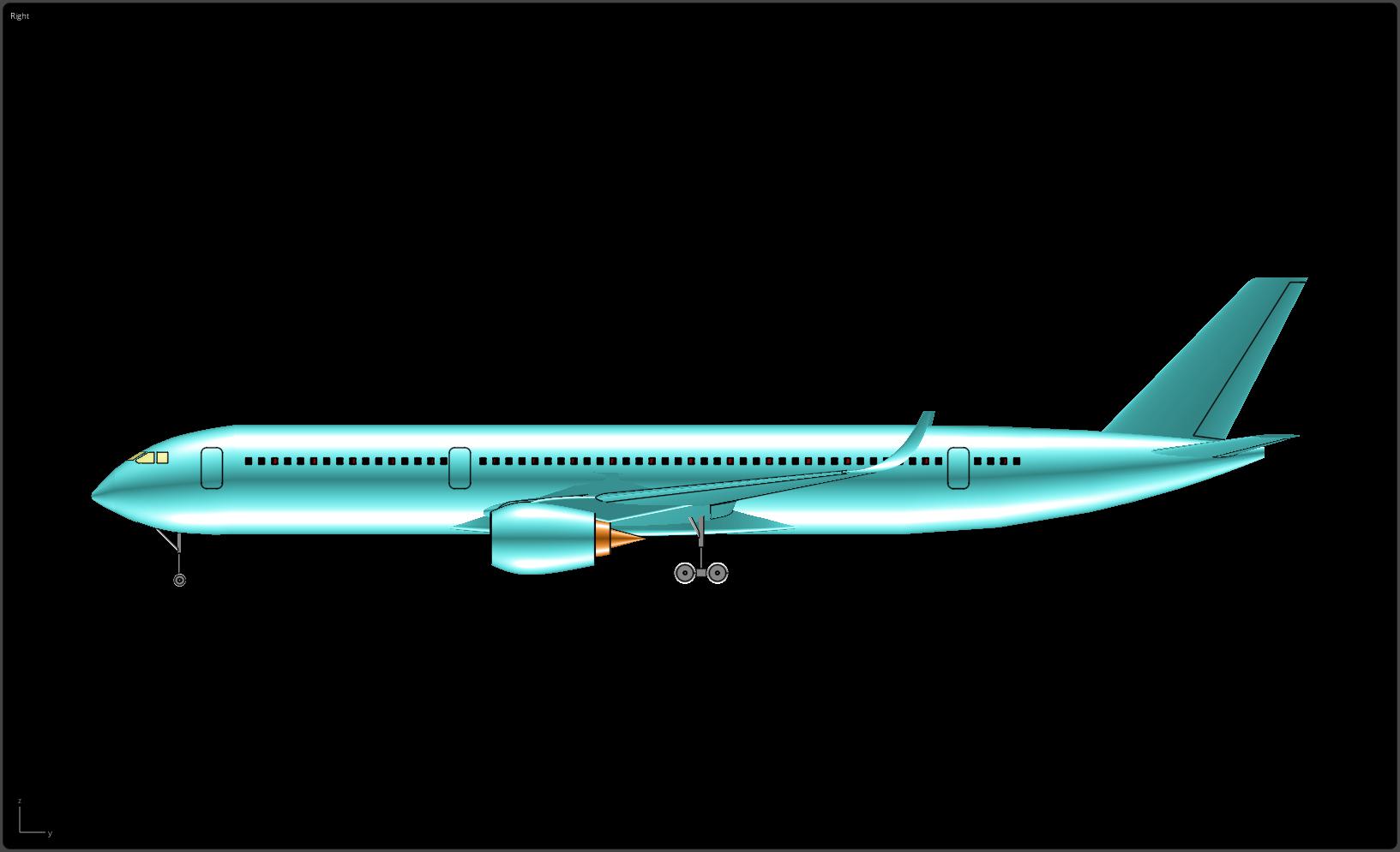 空中客车 A350-900 客机实体装配模型