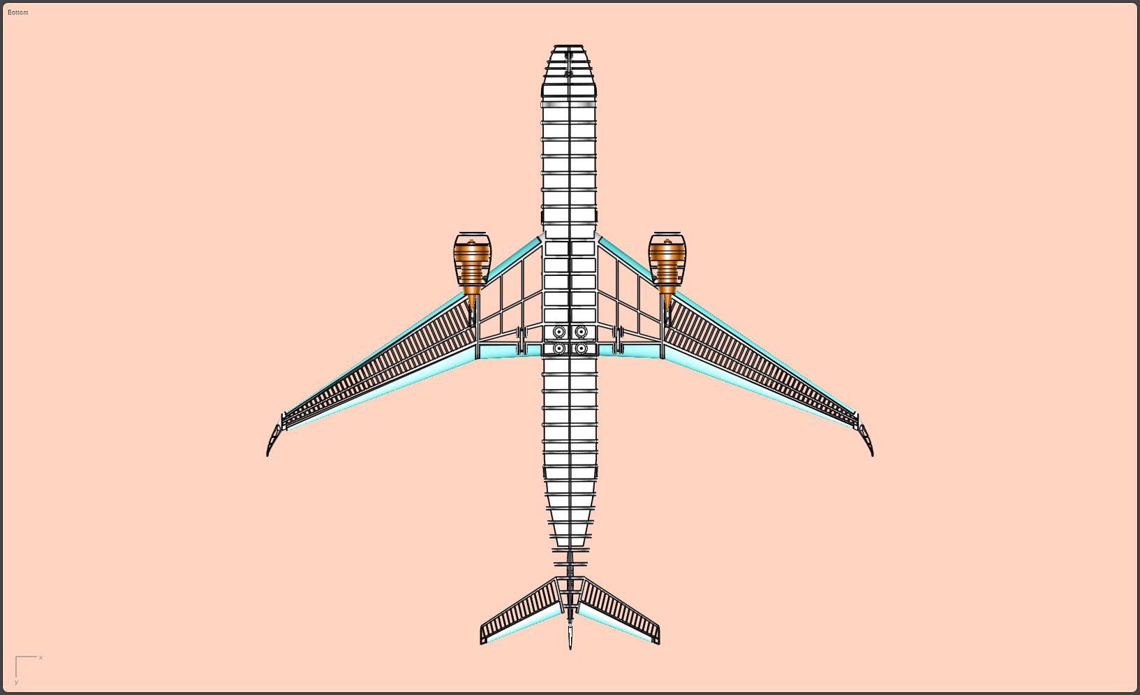 空中客车 A350-900 客机实体装配模型