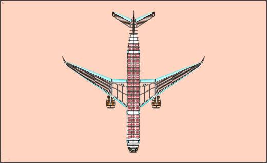 空中客车 A350-900 客机实体装配模型缩略图