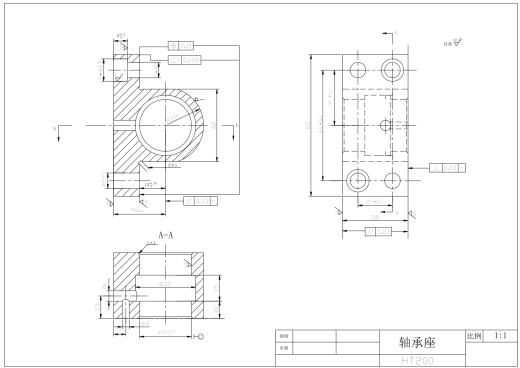 轴承座机械加工工艺规程及铣底面夹具设计CAD+说明缩略图