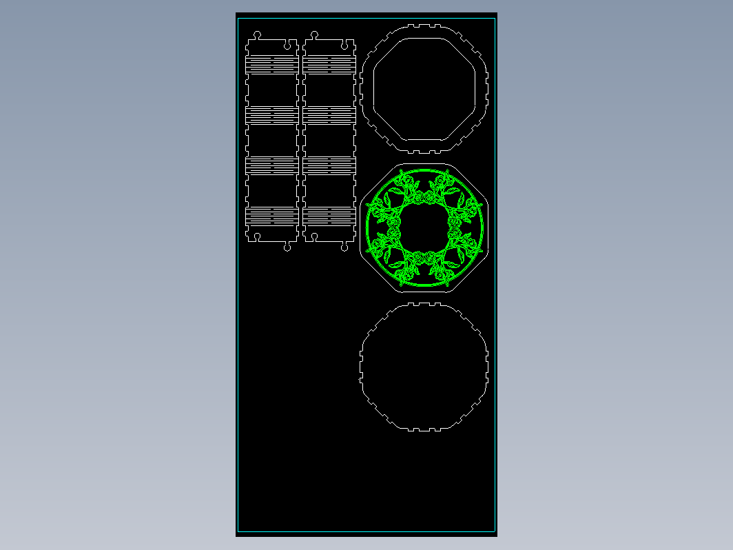 木质八角盒激光切割图纸 dxf格式