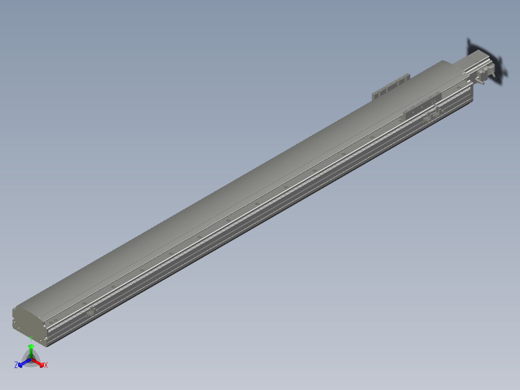 2019 新款120mm宽度双导轨单轴精密直线模组模型.120BS.L1200.400W.3D